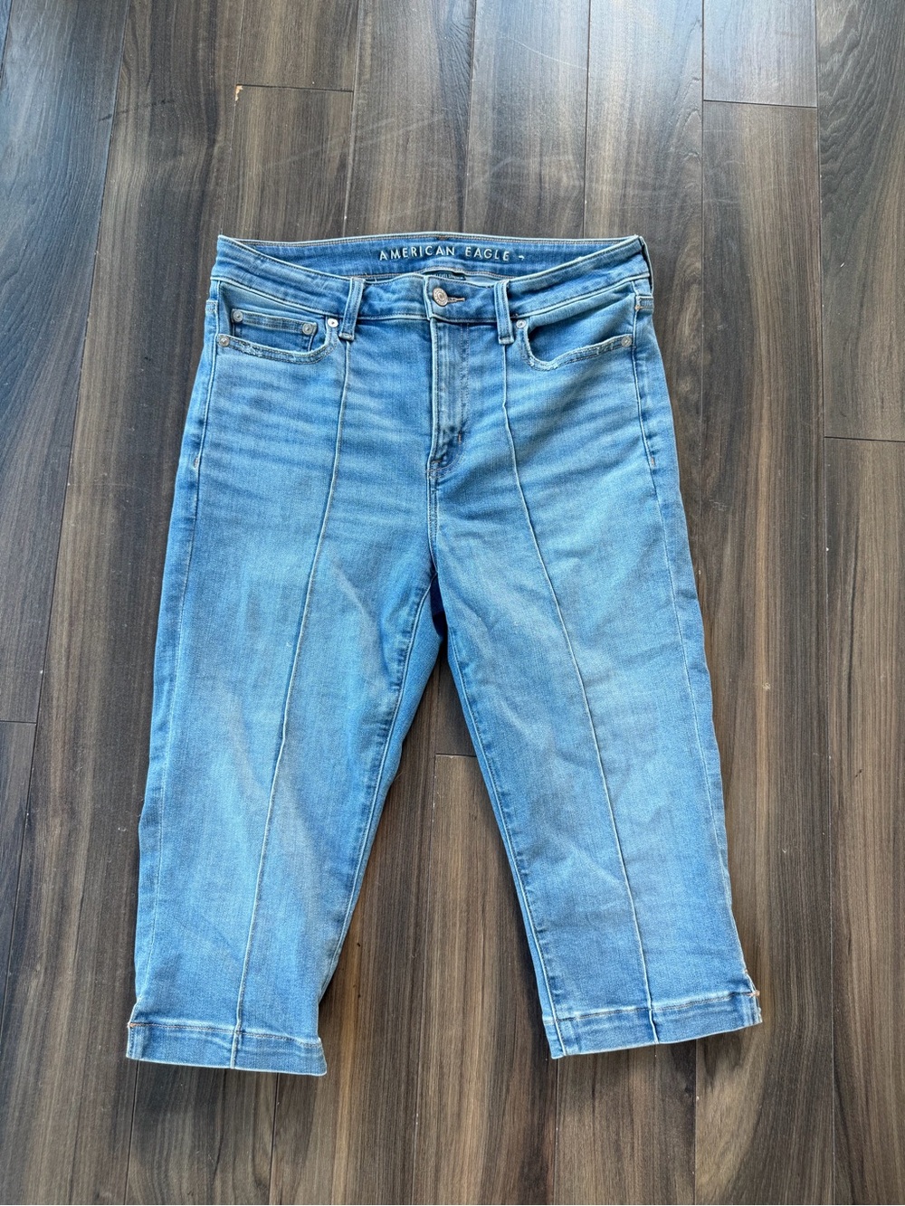 American Eagle Outfitters Light Blue Cropped Panel Jeans